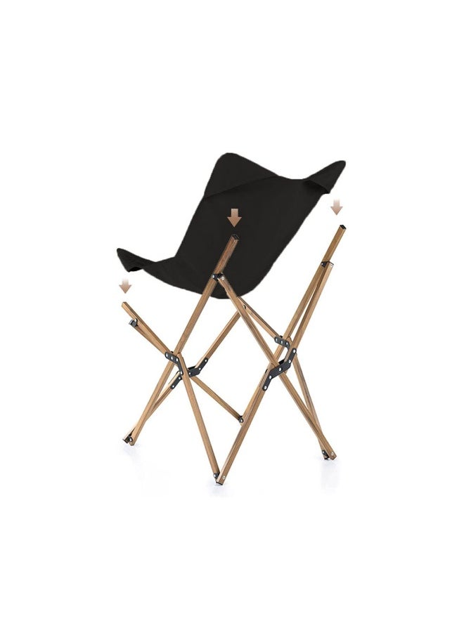 Mw01 Outdoor Folding Chair | Ultralight Portable Camp Chair | Durable Aluminum Frame, Robust Oxford 600D Fabric, Compact Design | Black