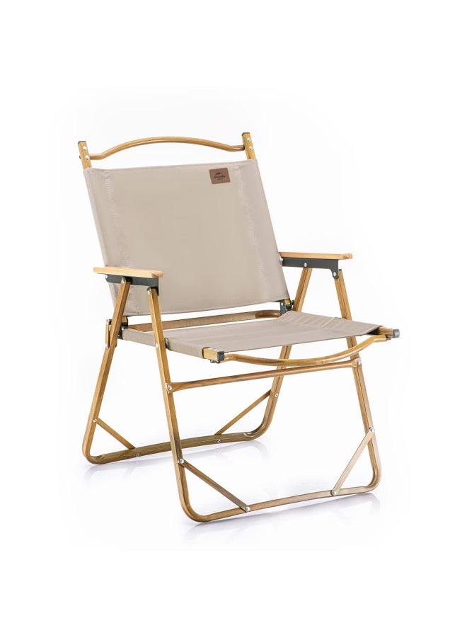 Mw02 Outdoor Folding Chair | Large, Lightweight Camping Chair | Supports 265 Lbs, Foldable, Easy Storage | Khaki