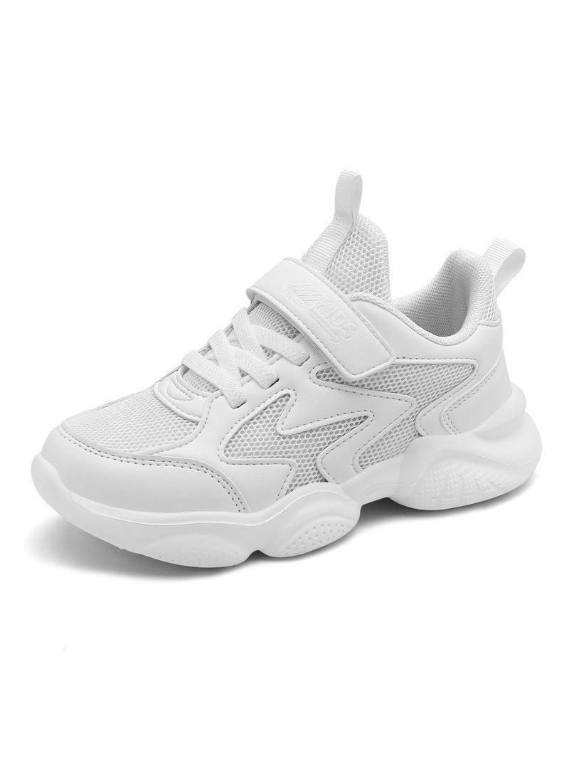 Boys White Sneakers Breathable Kids Sports ShoesWhite 8856 double net White 8856 double net