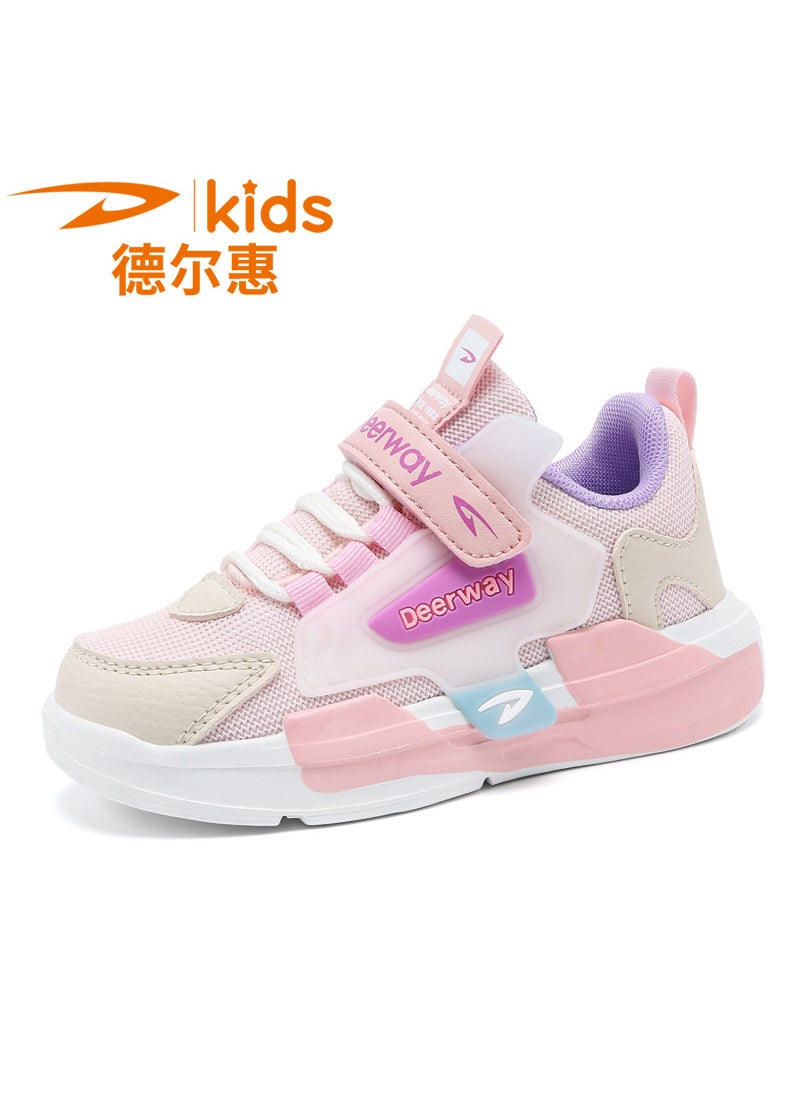 Breathable Delhui Mesh Kids Sneakers Non-SlipPink Pink