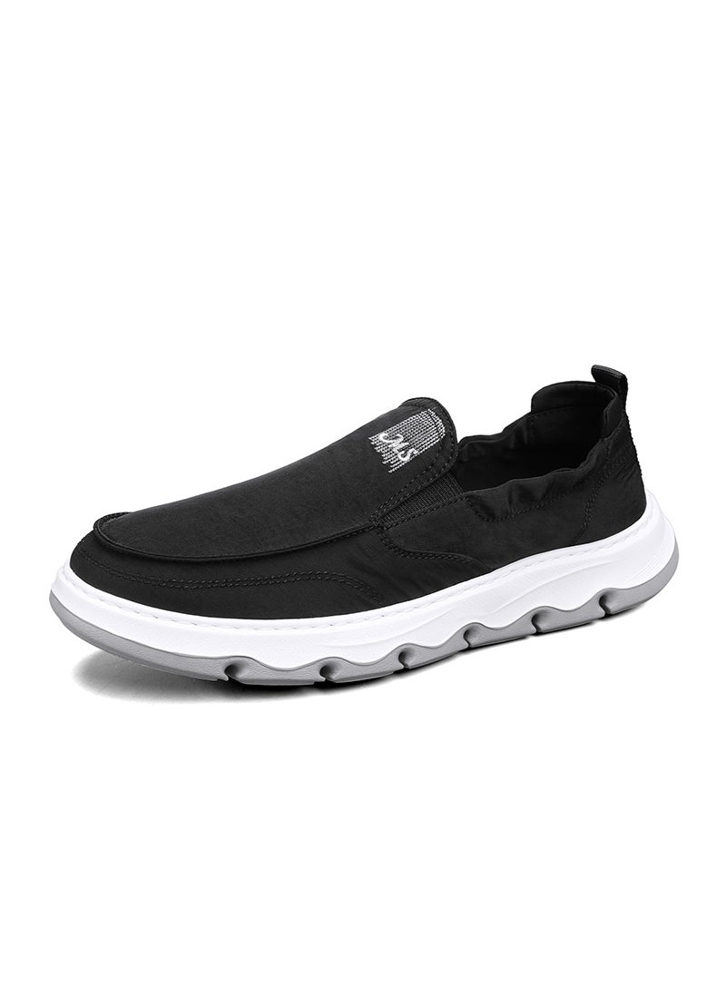 Mens Breathable Mesh Slip-On Sneakers Casual Sport ShoesTJ-Y6753 Black TJ-Y6753 Black