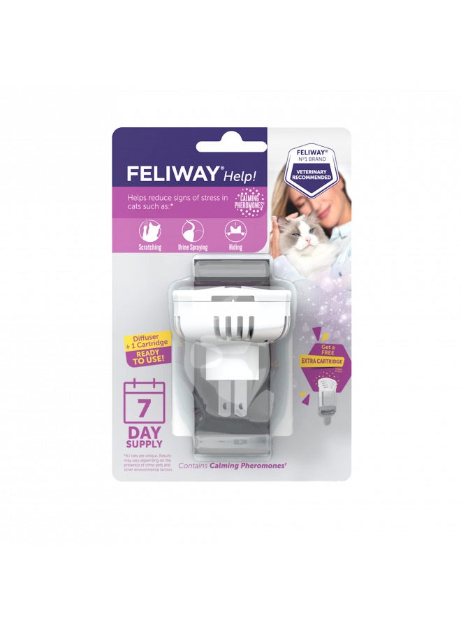 FELIWAY® Help! Cat Calming Pheromone Diffuser, 7 Day Starter Kit