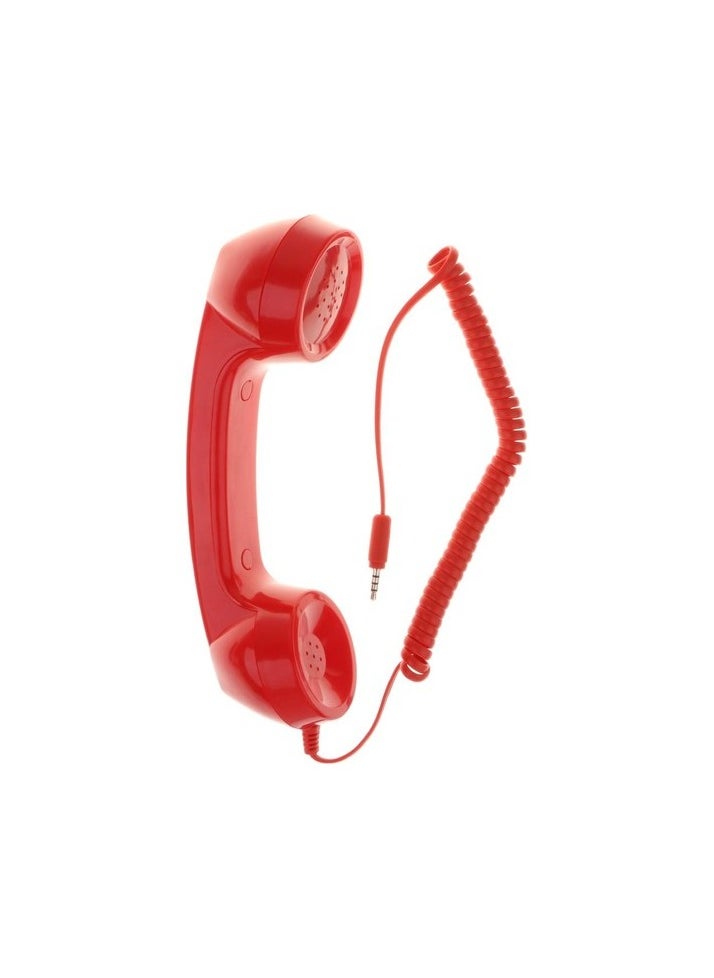 3.5mm retro phone handset - red Colour:Red Colour:Light red