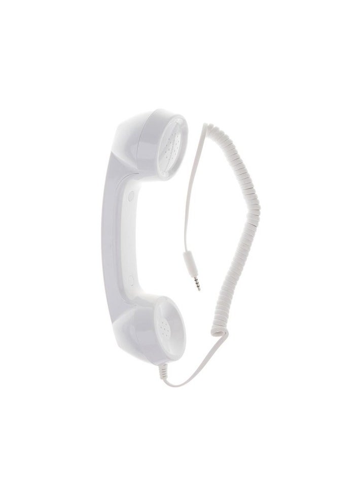 3.5mm retro phone handset - white