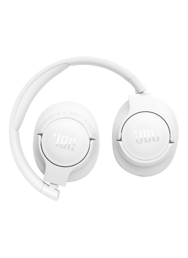 Tune 720Bt Wireless Over Ear Headphones Pure Bass Sound 76H Battery Hands Free Call Plus Voice Aware Multi Point Connection Lightweight And Foldable Detachable Audio Cable White