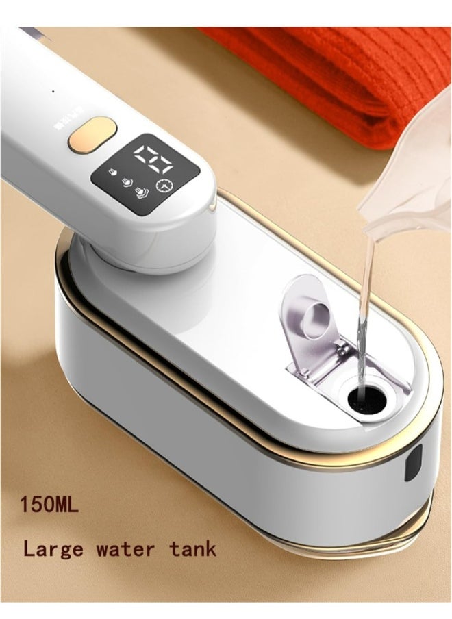 Handheld Size Portable Fabric Clothing Steamers,Travel Steamer Iron for Clothes - 1200W,150ml Water Tank,3 Steam Levels Output,10S Fast Heat-up,LCD Screen Iron for Home,Travel