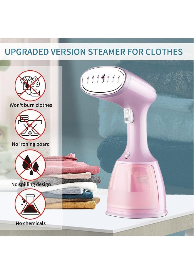 Portable Clothes Steamer, 1500W Garment Steamer, Fast Heat-Up Steam Iron with 350ML Large Detachable Water Tank, Lightweight Travel Steamer, Travel Iron for Fabrics and Clothes