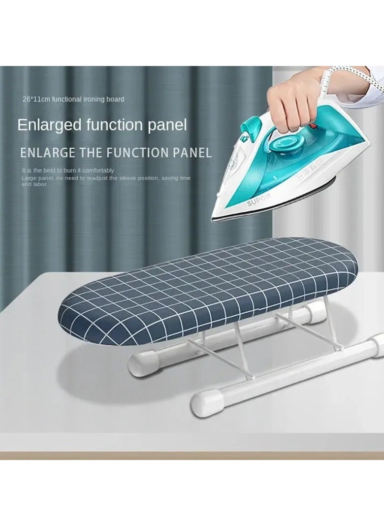 Portable Mini Ironing Board with Sleeve Attachment and Heat-Resistant Pad for Clothes and Shirts