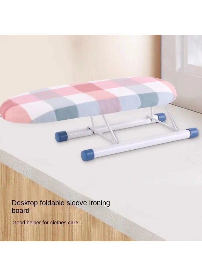 Portable Mini Ironing Board with Sleeve Attachment and Heat-Resistant Pad for Clothes and Shirts