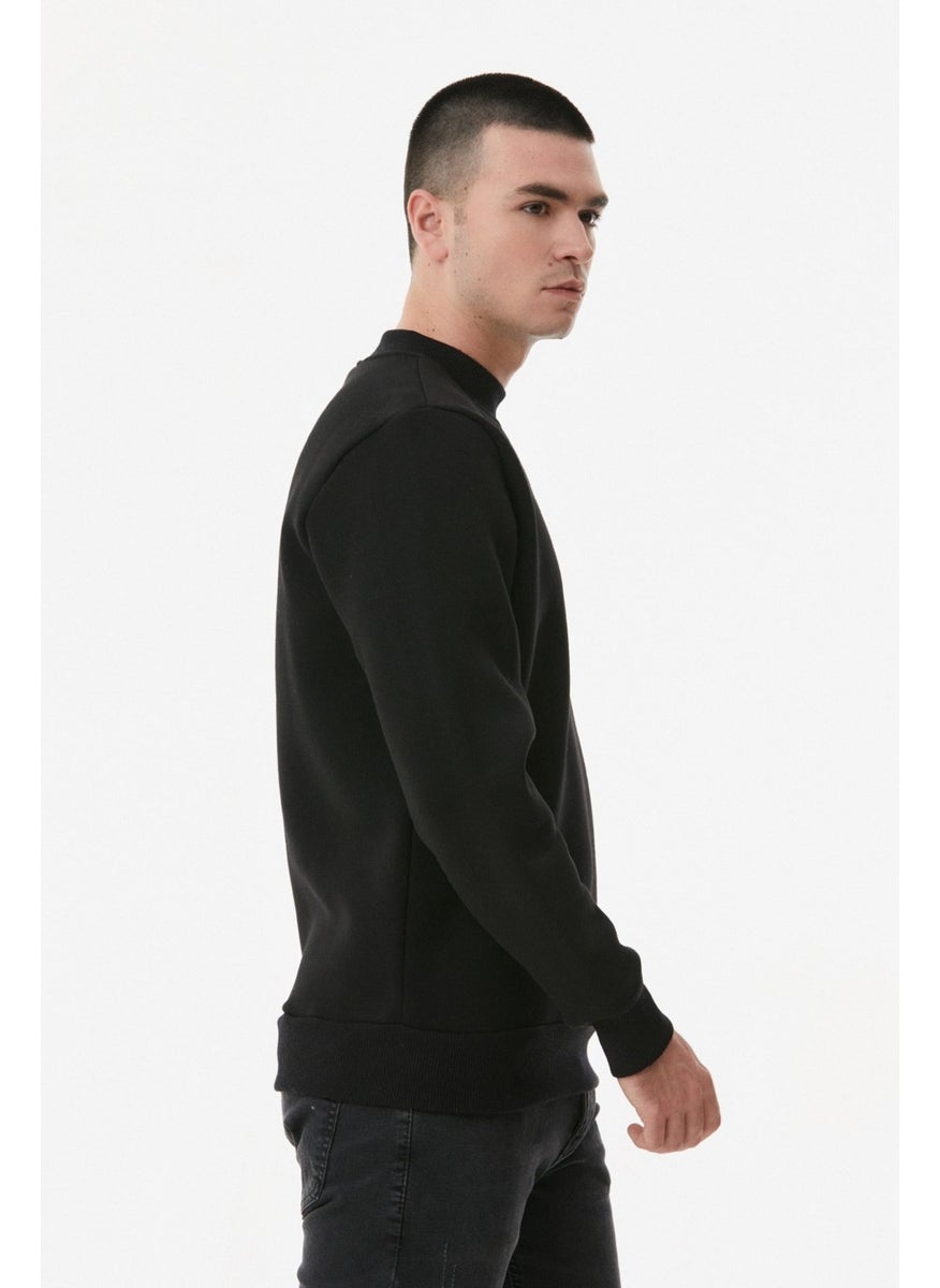 Basic Stand Collar Sweatshirt