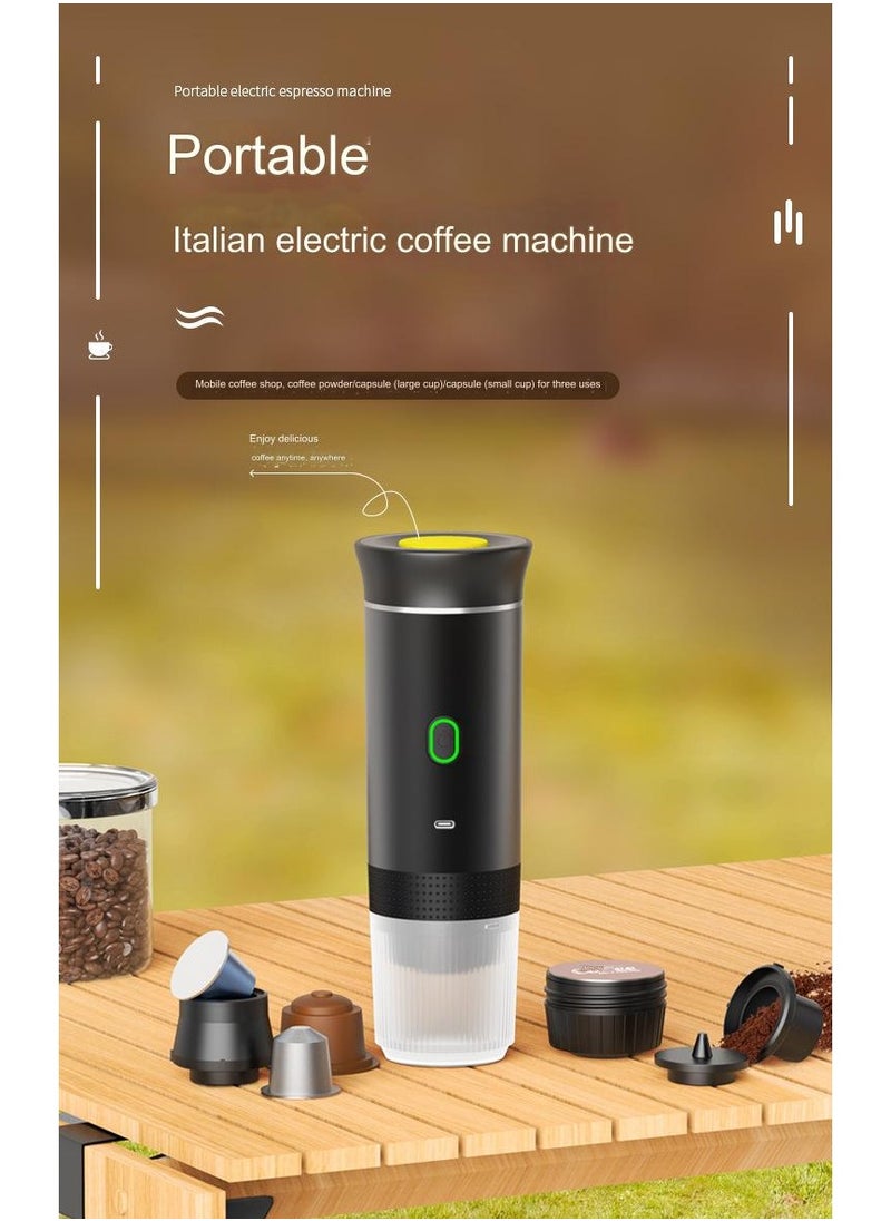 Portable Wireless Heater, Handheld portable fully automatic wireless car charging and heating outdoor Italian espresso capsule coffee powder coffee machine