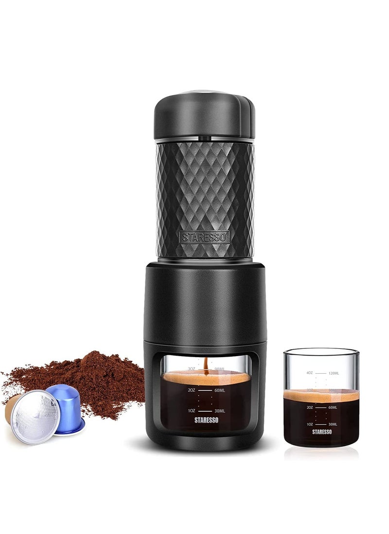 Portable Espresso Maker Small Eepresso Cappuccino Coffee Machine,Travel Coffee Maker Small Press Hand Coffee Maker Espresso Machine for Camping, Travel Office Home Sailing