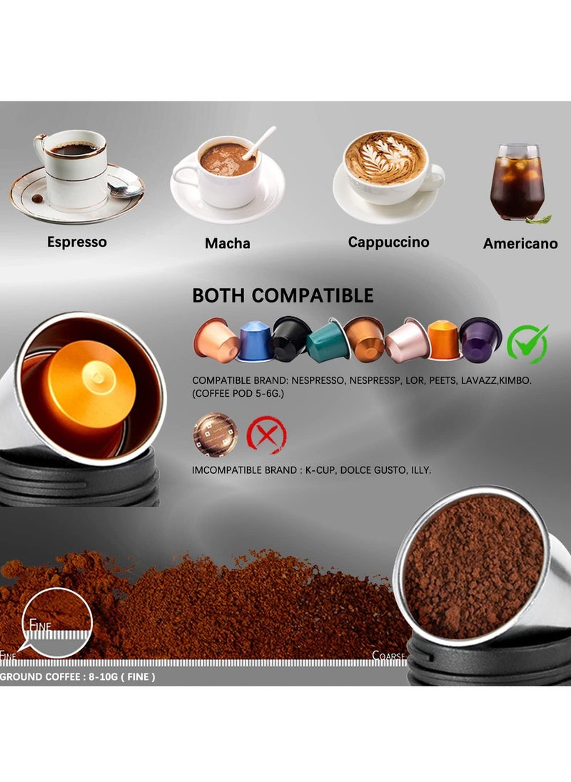 Portable Espresso Maker Small Eepresso Cappuccino Coffee Machine,Travel Coffee Maker Small Press Hand Coffee Maker Espresso Machine for Camping, Travel Office Home Sailing