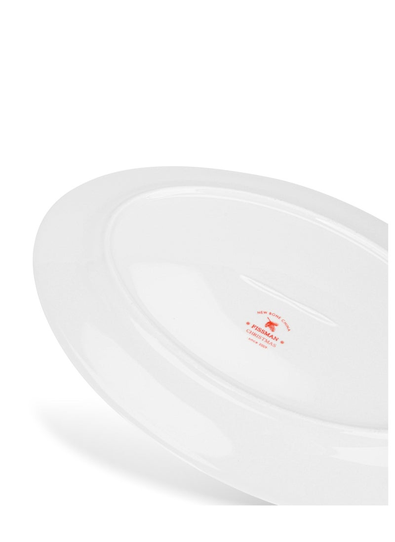 Oval Plate Christmas, 35cm, New Bone China Christmas Holiday Season Collection Dinnerware