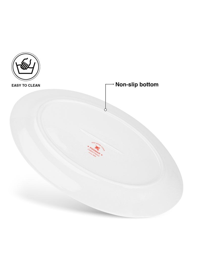 Oval Plate Christmas, 30cm, New Bone China Christmas Holiday Season Collection Dinnerware