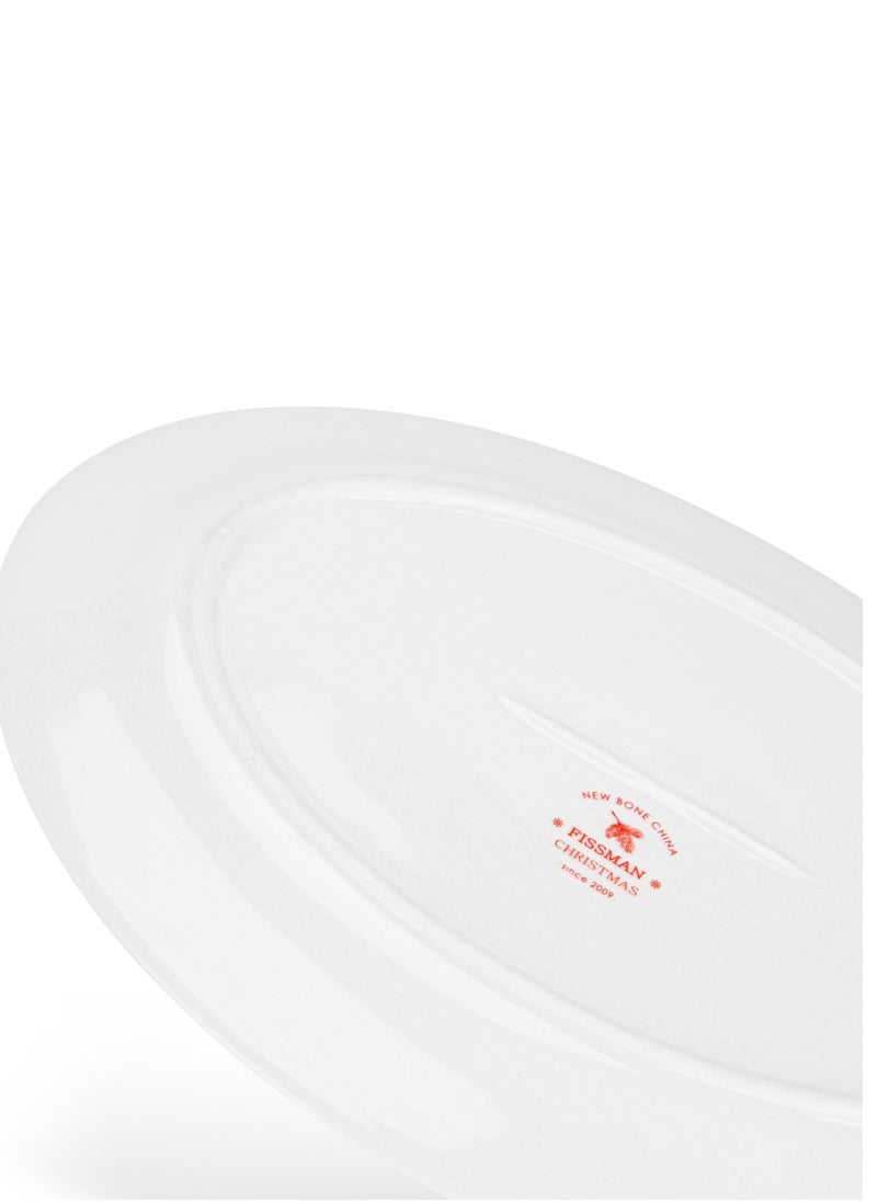 Oval Plate Christmas, 30cm, New Bone China Christmas Holiday Season Collection Dinnerware