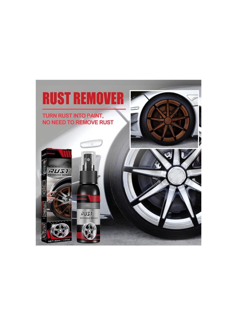 Multifunctional Metal Rust Remover, Car Rust Removal Spray, Iron Powder Remover, Rust Protection Spray for Metal, Car Rust Remover, for Rust from Tools, Metals, Cast Iron, Car Parts, Etc (30ml, 1pcs)