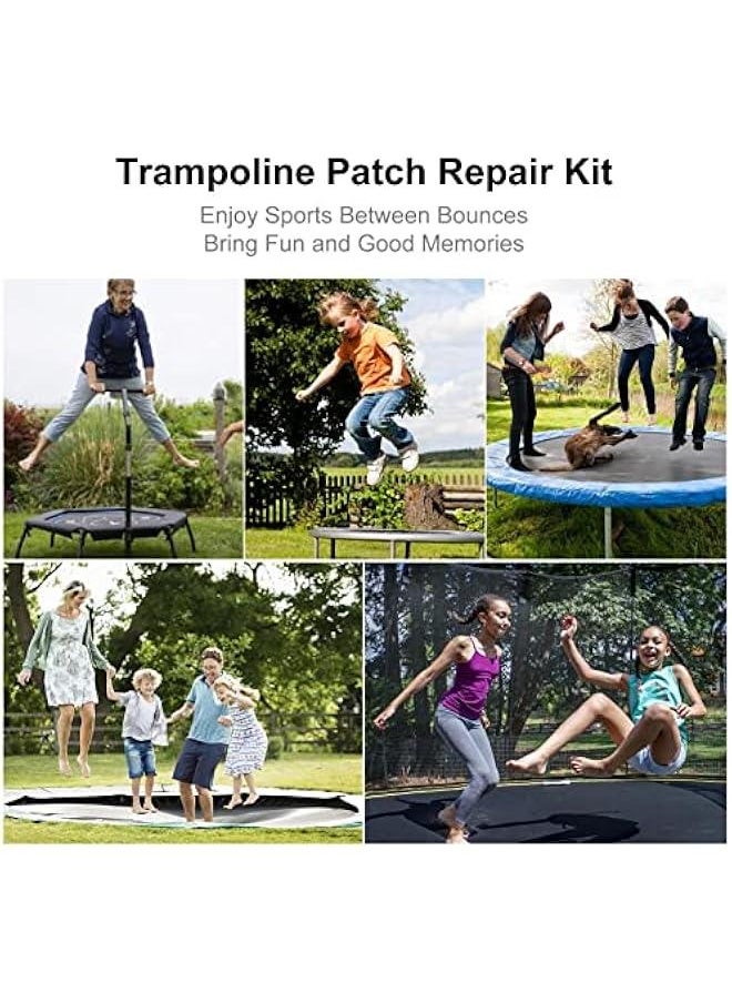 Trampoline Repair Kit - Trampoline Patch Repair Kit, Repair Trampoline Mat Tear Or, Complete Set Including Patches, Glue, Gloves, Scraper, Dry Wet Wipes, Trampoline Accessories