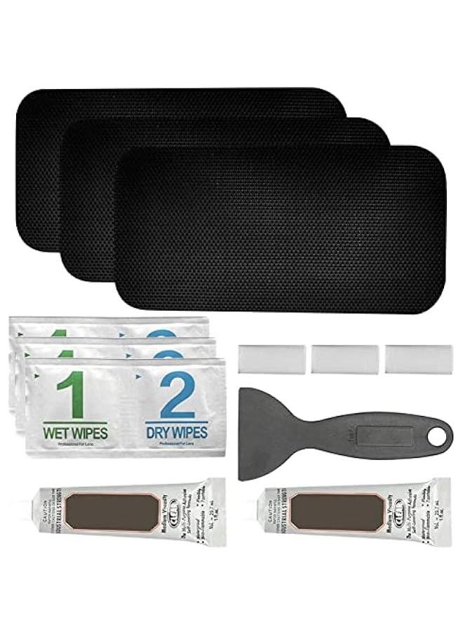 Trampoline Repair Kit - Trampoline Patch Repair Kit, Repair Trampoline Mat Tear Or, Complete Set Including Patches, Glue, Gloves, Scraper, Dry Wet Wipes, Trampoline Accessories