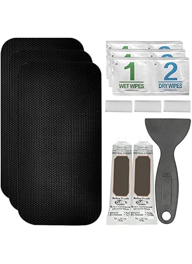 Trampoline Repair Kit - Trampoline Patch Repair Kit, Repair Trampoline Mat Tear Or, Complete Set Including Patches, Glue, Gloves, Scraper, Dry Wet Wipes, Trampoline Accessories