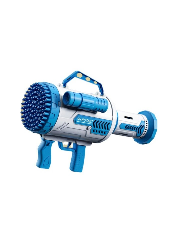 One Land 100 Perforated Electric Bubble Pistol Gatlin Bubble Pistol for Children Colour:Blue