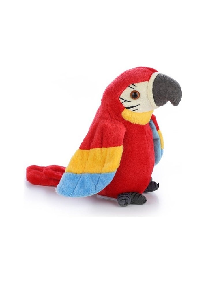 Musical Plush Toy Par Parpağan Talking Bird Baby Toys for Preschool Children ( Colour:Red Sizes:28x22x11 cm