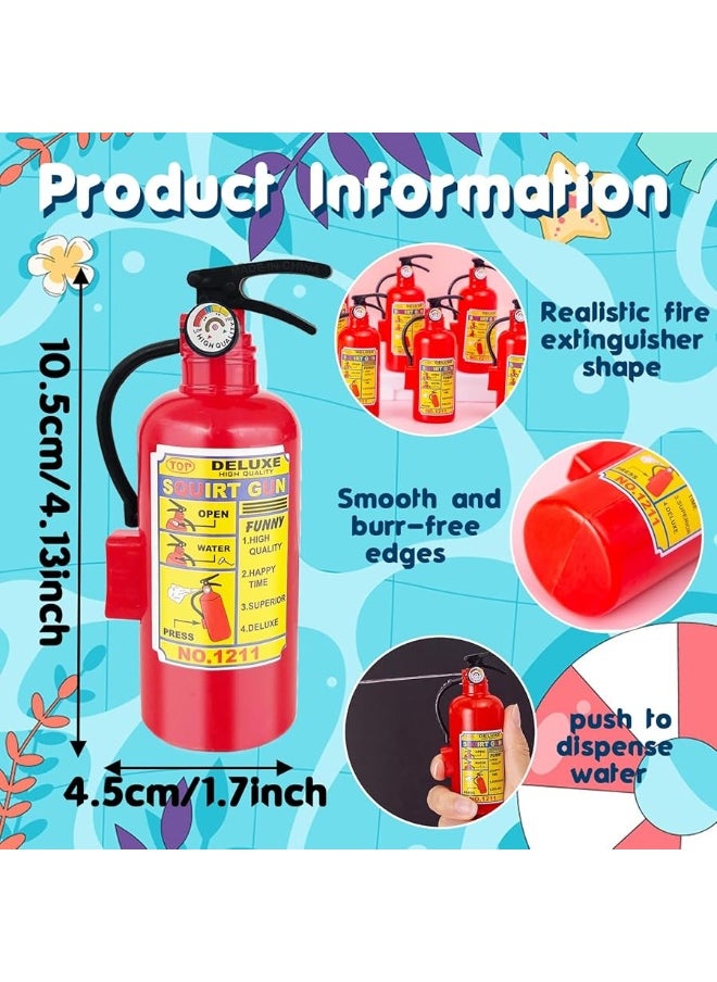 24 Packs Small Water Shooter for Kids,4 Inch Fire Extinguisher Water Blaster Toys,Mini Fire Extinguisher Water Squirt Toys for Swimming Pool Beach Summer Water Fighting Game