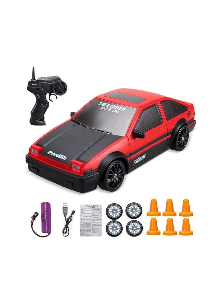 2.4G Drift Remote Controlled Toy Car - Red Colour:Colourful Colour:Black