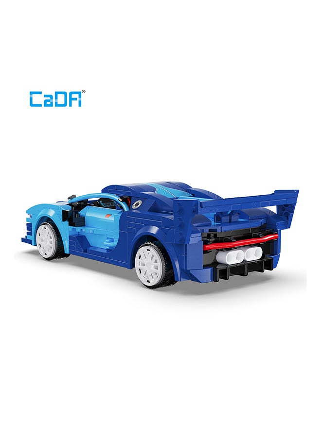 CaDA Remote Control Car Toy Building Blocks Blue Race Car(Dual Control) C51073W