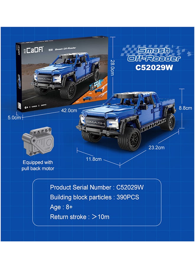CaDA Toy Building Blocks Blue Smash Off-roader C52029W 390pcs for +6 Years old