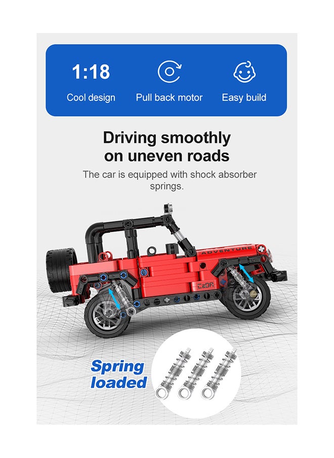 CaDA Toy Building Blocks Blue Smash Off-roader C52029W 390pcs for +6 Years old