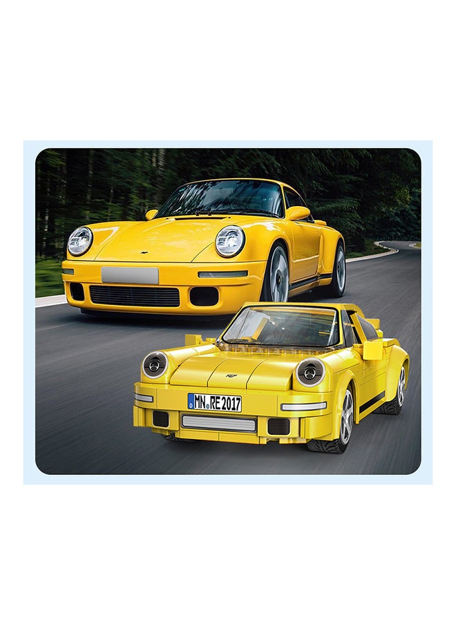 CaDA Remote Control Car with Programmable APP Toy Building Blocks Yellow Ruff Porsche CTR Yellowbird Car C51079W 222pcs for +6 Years old