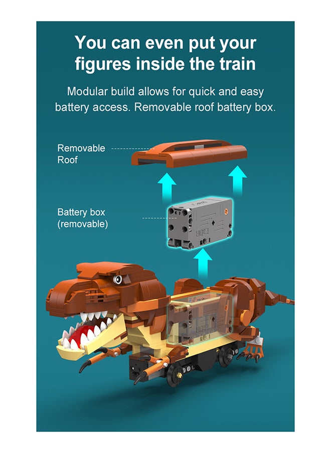CaDA Toy Building Blocks Set Brown Dinosaur Train C59003W 1039pcs for +6 Years old