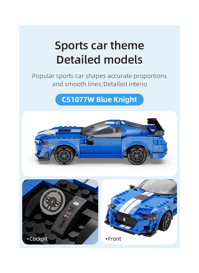 CaDA Remote Control Car with Programmable APP Toy Building Blocks Blue Knight 500 Car C51077W 325pcs for +6 Years old