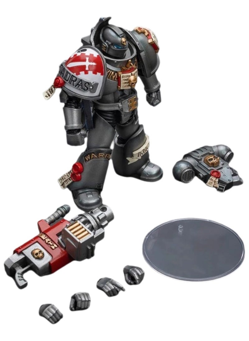 JOYTOY Warhammer 40,000 Action Figures, Assault Squad - Grey Knights with Psycannon, 4.7 Inch 1/18 Warhammer 40K Series Model, Unisex, Adult, New Year Holiday, Birthday Gift, Suitable for Children 15 Years and Over