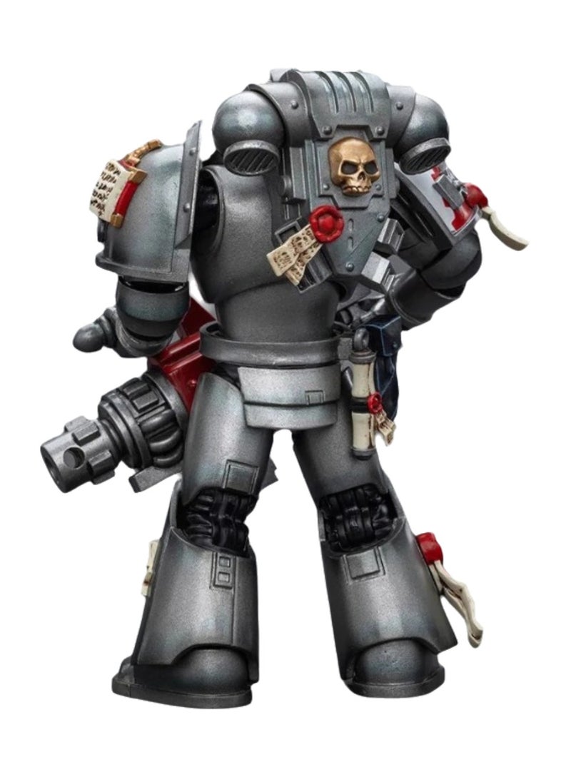 JOYTOY Warhammer 40,000 Action Figures, Assault Squad - Grey Knights with Psycannon, 4.7 Inch 1/18 Warhammer 40K Series Model, Unisex, Adult, New Year Holiday, Birthday Gift, Suitable for Children 15 Years and Over