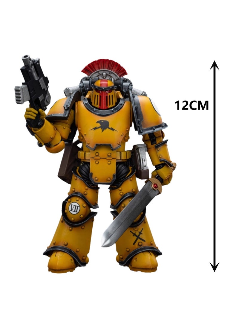 JOYTOY Warhammer 40,000 Action Figure, Imperial Fists MKIII Legion Tactical Squad - Sergeant with Power Sword, 4.7 Inch 1/18 Warhammer 40K Series Model, Unisex, Adult, New Year Holiday, Birthday Gift, Suitable for Children 15 Years Old and Above