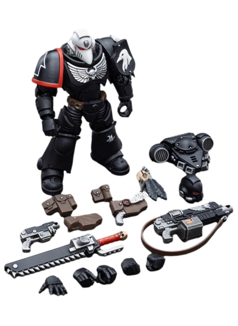 JOYTOY Warhammer 40,000 Action Figure, Raven Guard Arbiter - Sergeant Richas, 4.7 Inch 1/18 Warhammer 40K Series Model, Unisex, Adult, New Year Holiday, Birthday Gift, Suitable for Children 15 Years Old and Above