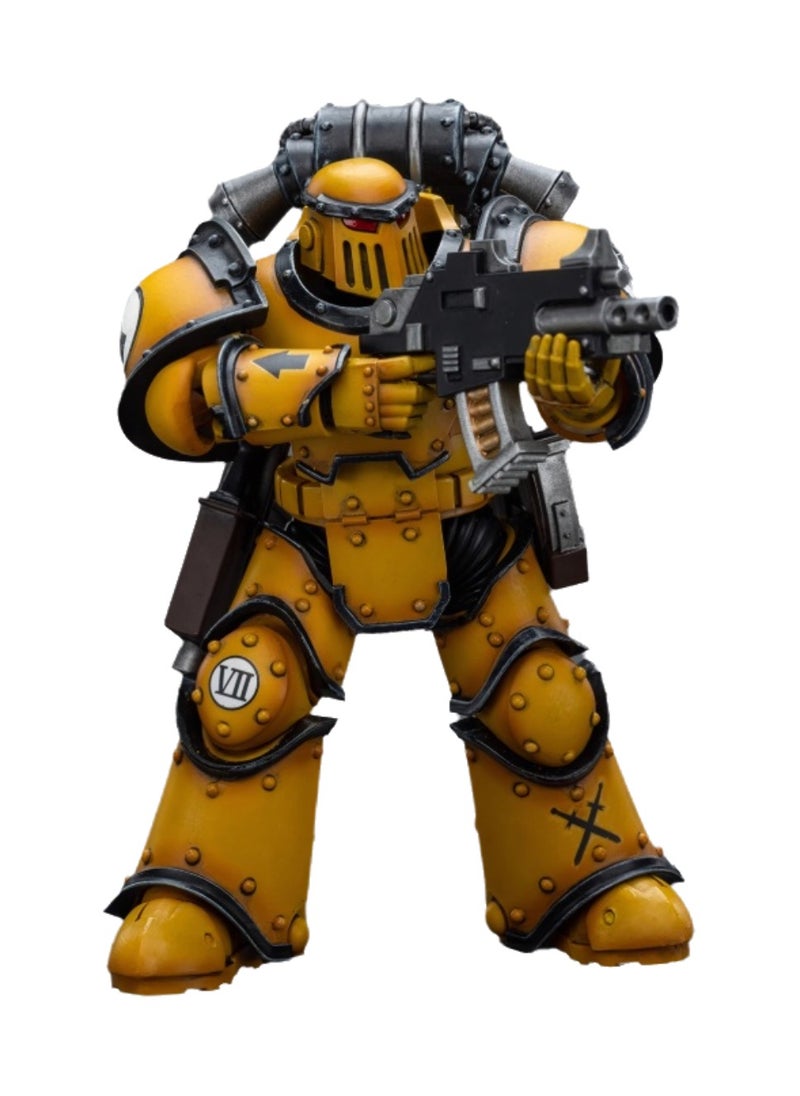 JOYTOY Warhammer 40,000 Action Figure, Imperial Fists MKIII Legion Tactical Squad - Legionnaires Equipped with Bolter Guns, 4.7 Inch 1/18 Warhammer 40K Series Model, Unisex, Adult, New Year Holiday, Birthday Gift, Suitable for Children 15 Years Old and Above