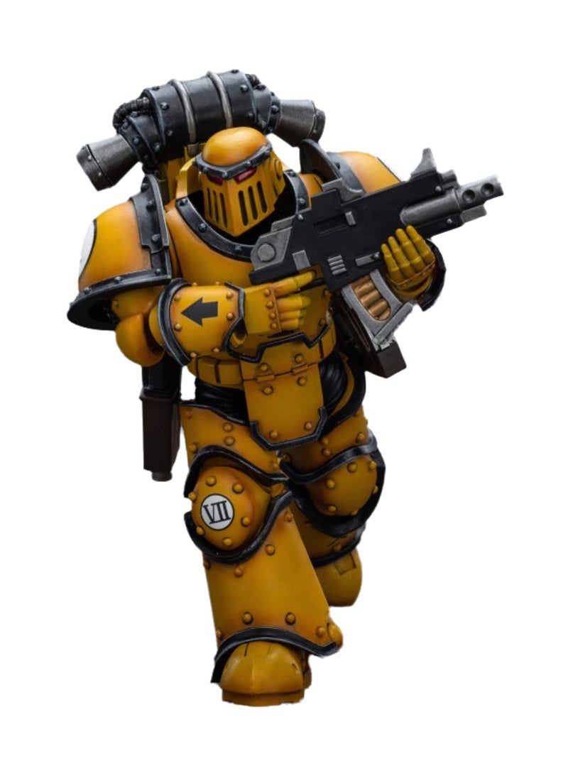 JOYTOY Warhammer 40,000 Action Figure, Imperial Fists MKIII Legion Tactical Squad - Legionnaires Equipped with Bolter Guns, 4.7 Inch 1/18 Warhammer 40K Series Model, Unisex, Adult, New Year Holiday, Birthday Gift, Suitable for Children 15 Years Old and Above