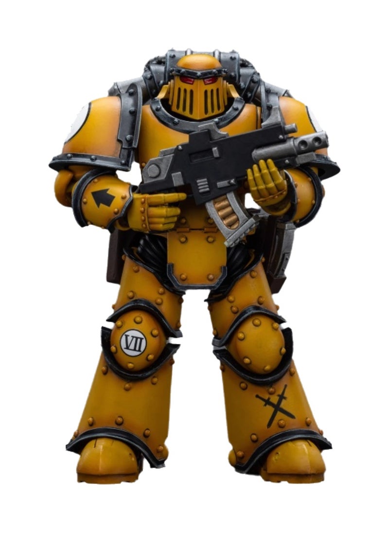 JOYTOY Warhammer 40,000 Action Figure, Imperial Fists MKIII Legion Tactical Squad - Legionnaires Equipped with Bolter Guns, 4.7 Inch 1/18 Warhammer 40K Series Model, Unisex, Adult, New Year Holiday, Birthday Gift, Suitable for Children 15 Years Old and Above