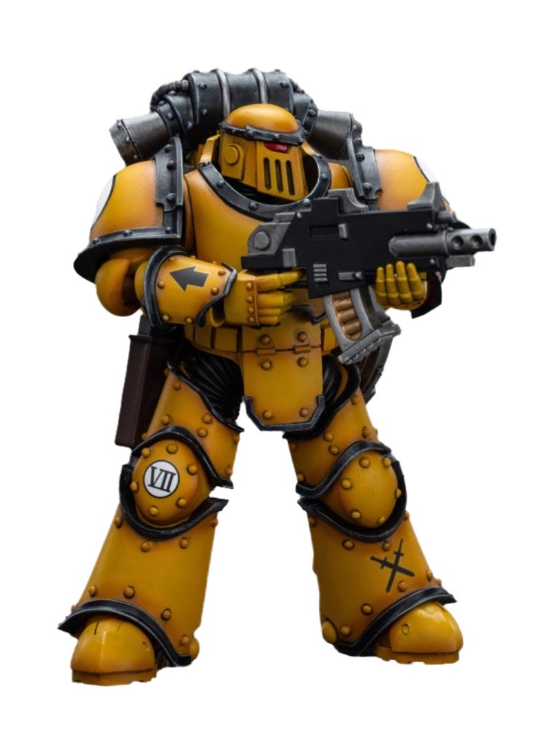 JOYTOY Warhammer 40,000 Action Figure, Imperial Fists MKIII Legion Tactical Squad - Legionnaires Equipped with Bolter Guns, 4.7 Inch 1/18 Warhammer 40K Series Model, Unisex, Adult, New Year Holiday, Birthday Gift, Suitable for Children 15 Years Old and Above