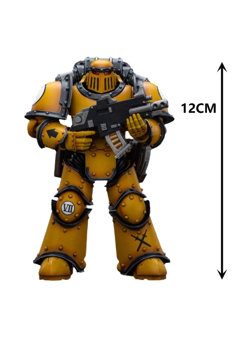 JOYTOY Warhammer 40,000 Action Figure, Imperial Fists MKIII Legion Tactical Squad - Legionnaires Equipped with Bolter Guns, 4.7 Inch 1/18 Warhammer 40K Series Model, Unisex, Adult, New Year Holiday, Birthday Gift, Suitable for Children 15 Years Old and Above