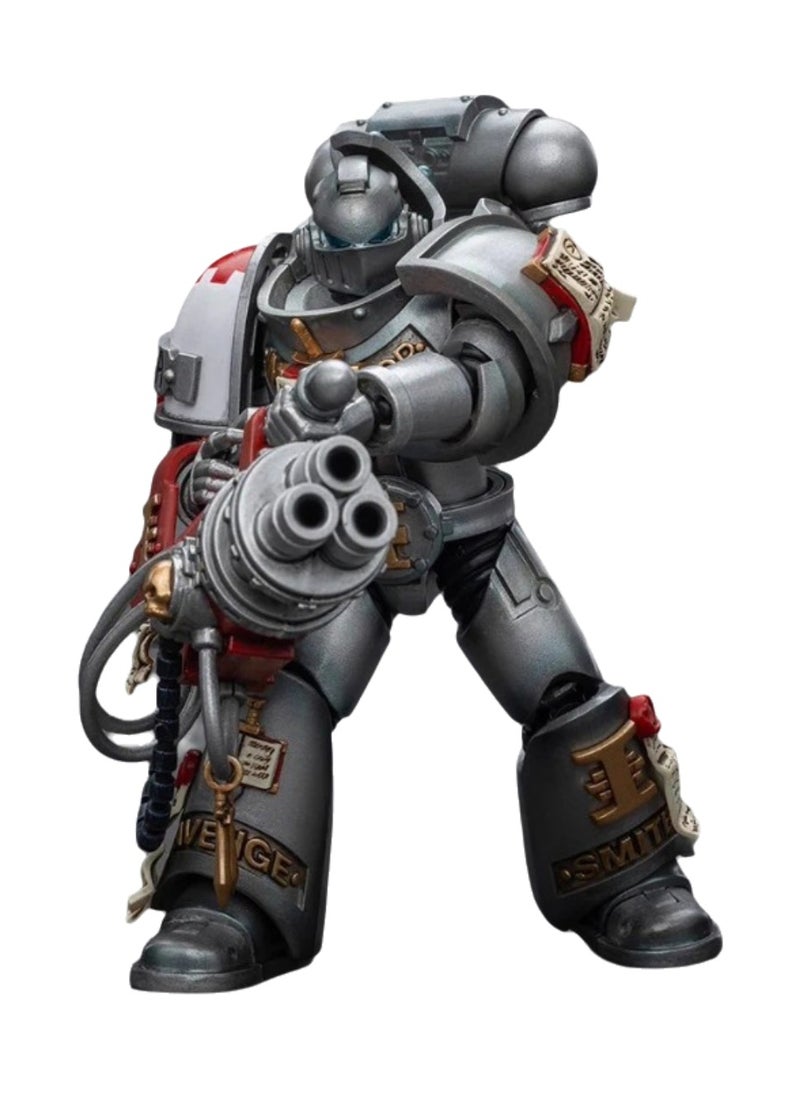 JOYTOY Warhammer 40,000 Action Figures, Assault Team - Grey Knights with Soul Eliminating Cannon, 4.7 Inch 1/18 Warhammer 40K Series Model, Unisex, Adult, New Year Holiday, Birthday Gift, Suitable for Children 15 Years and Above