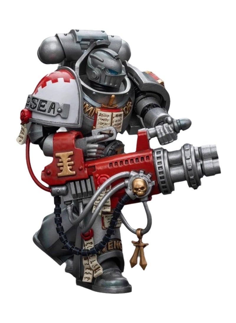 JOYTOY Warhammer 40,000 Action Figures, Assault Team - Grey Knights with Soul Eliminating Cannon, 4.7 Inch 1/18 Warhammer 40K Series Model, Unisex, Adult, New Year Holiday, Birthday Gift, Suitable for Children 15 Years and Above