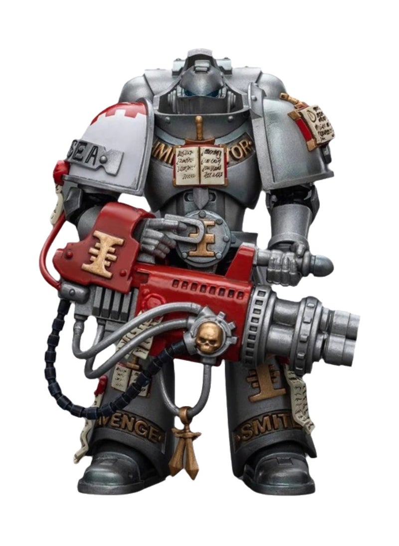 JOYTOY Warhammer 40,000 Action Figures, Assault Team - Grey Knights with Soul Eliminating Cannon, 4.7 Inch 1/18 Warhammer 40K Series Model, Unisex, Adult, New Year Holiday, Birthday Gift, Suitable for Children 15 Years and Above