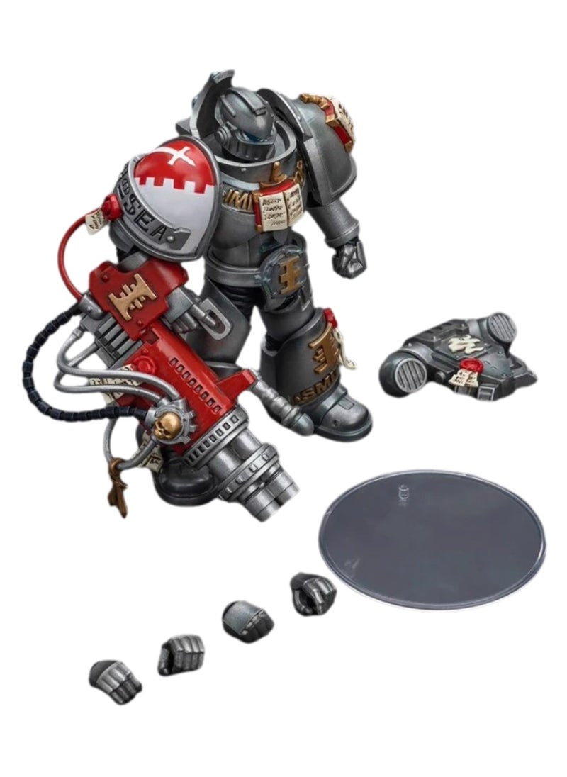 JOYTOY Warhammer 40,000 Action Figures, Assault Team - Grey Knights with Soul Eliminating Cannon, 4.7 Inch 1/18 Warhammer 40K Series Model, Unisex, Adult, New Year Holiday, Birthday Gift, Suitable for Children 15 Years and Above