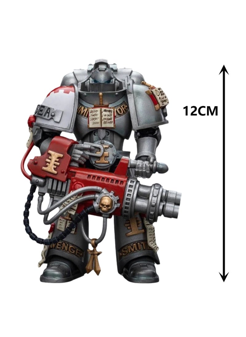 JOYTOY Warhammer 40,000 Action Figures, Assault Team - Grey Knights with Soul Eliminating Cannon, 4.7 Inch 1/18 Warhammer 40K Series Model, Unisex, Adult, New Year Holiday, Birthday Gift, Suitable for Children 15 Years and Above