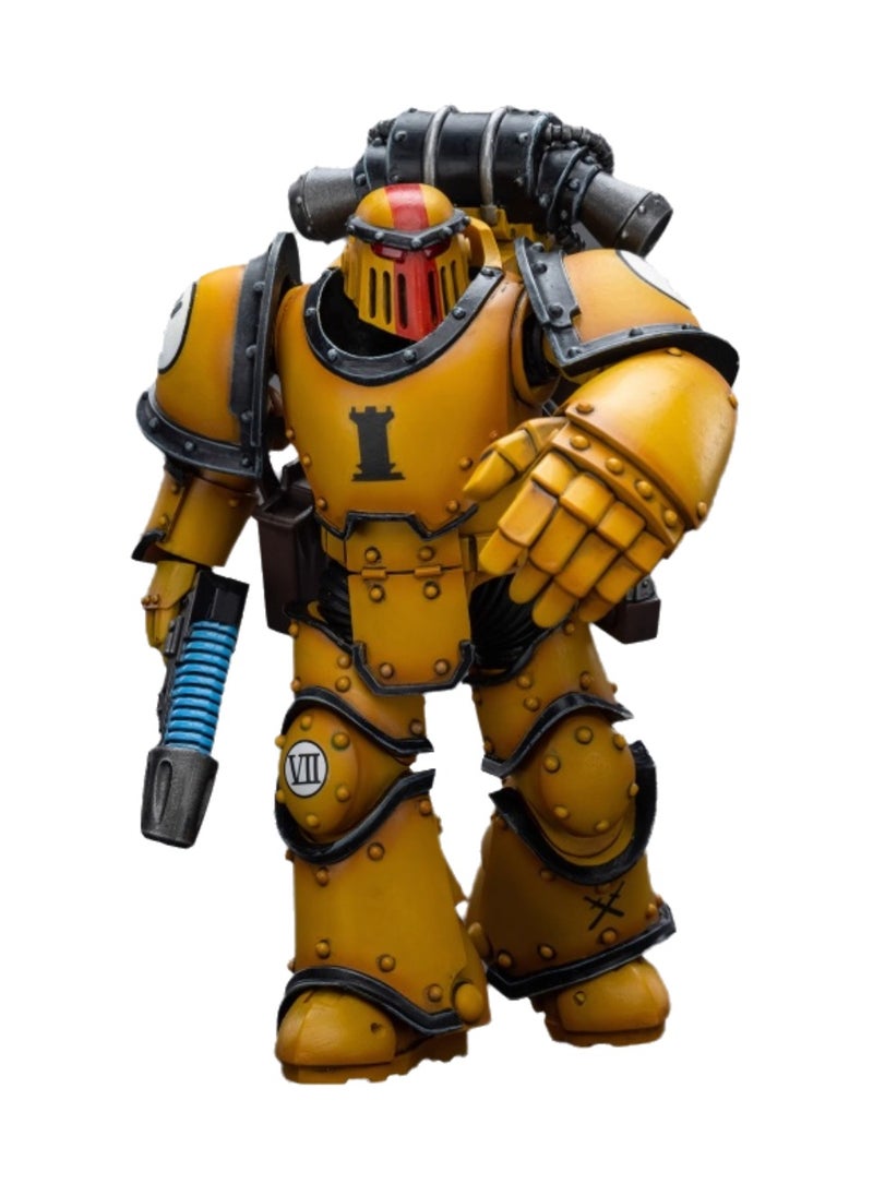 JOYTOY Warhammer 40,000 Action Figure, Imperial Fists MKIII Legion Tactical Squad - Sergeant Equipped with Power Fist, 4.7 Inch 1/18 Warhammer 40K Series Model, Unisex, Adult, New Year Holiday, Birthday Gift, Suitable for Children 15 Years Old and Above