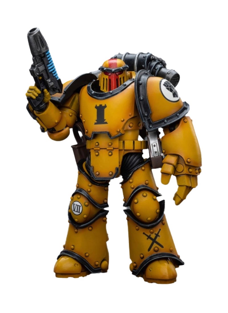 JOYTOY Warhammer 40,000 Action Figure, Imperial Fists MKIII Legion Tactical Squad - Sergeant Equipped with Power Fist, 4.7 Inch 1/18 Warhammer 40K Series Model, Unisex, Adult, New Year Holiday, Birthday Gift, Suitable for Children 15 Years Old and Above